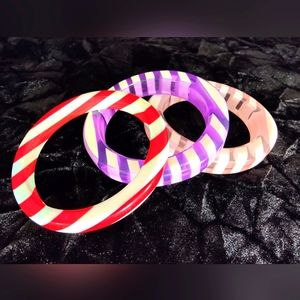 (3) Vintage Lucite Bracelets